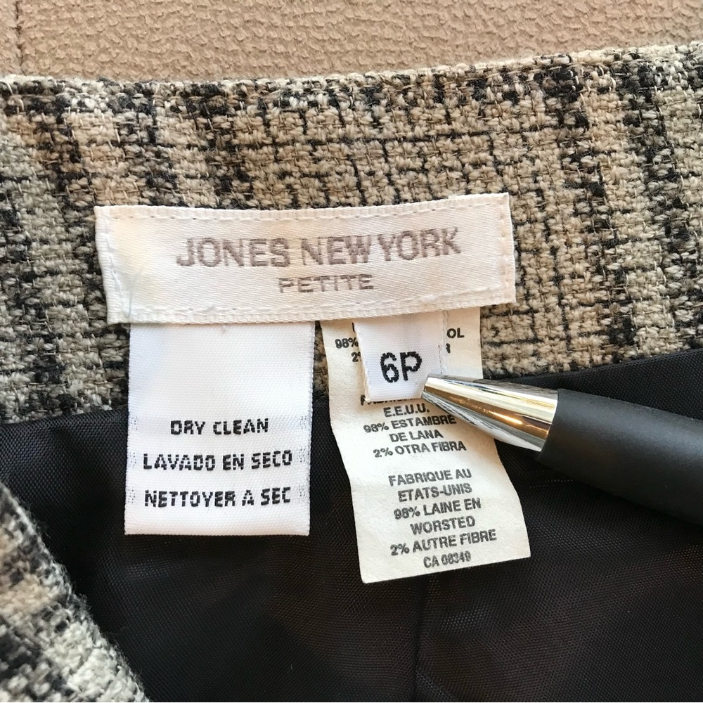 EUC Jones New York tweed wool Plaid Women's pencil Skirt - Picture 10 of 10